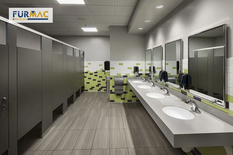 Mẫu vách ngăn vệ sinh kiểu Mỹ