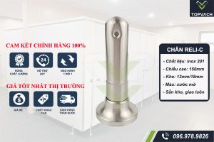 Chân vách ngăn vệ sinh inox 201 Reli-c xước mờ cao 150mm