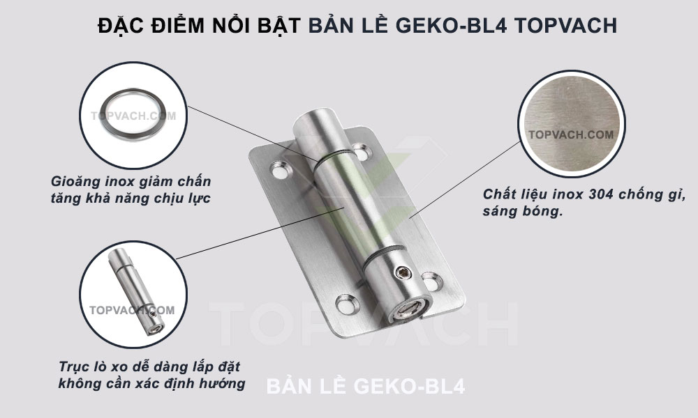 Đặc điểm bản lề vách ngăn vệ sinh GEKO-BL4