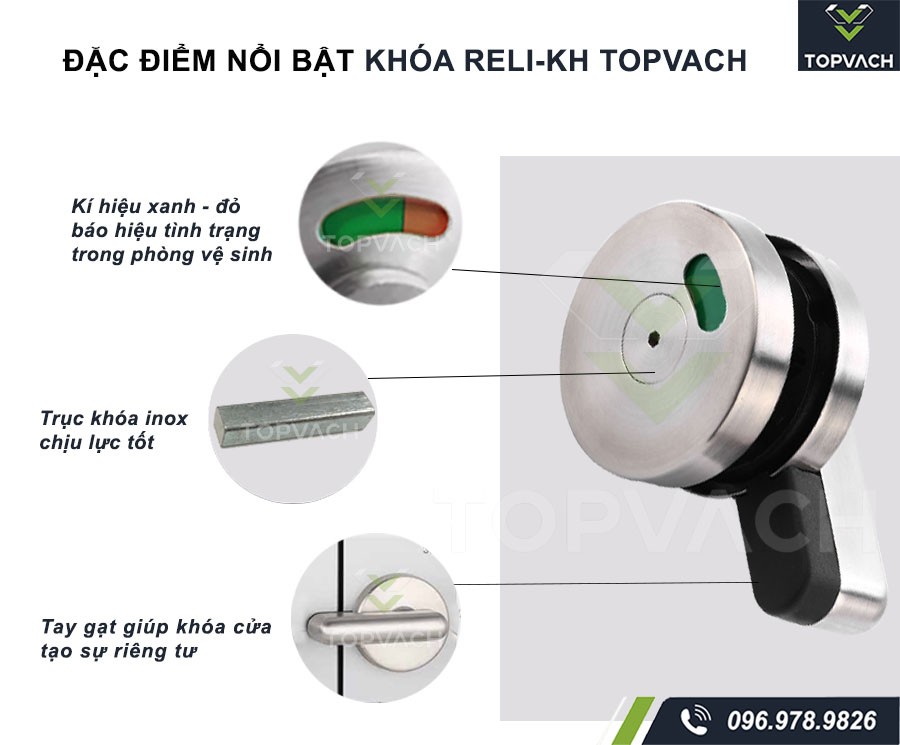 Đặc điểm khóa vách ngăn vệ sinh reli-kh