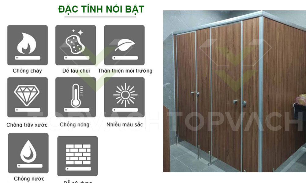 Đặc tính nổi bật vách ngăn vệ sinh compact hpl