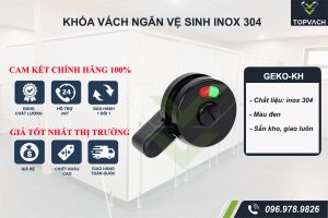 Khóa vách ngăn vệ sinh geko-kh màu đen