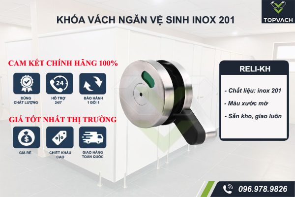 khóa vách ngăn vệ sinh inox 201 reli-kh