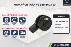 khóa vách ngăn vệ sinh reli-kh màu đen