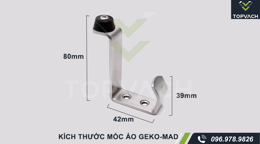 kích thước móc áo vách ngăn vệ sinh geko-mad