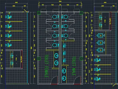 Thiết kế và mô phỏng vách ngăn vệ sinh
