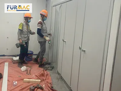 Thi công và hoàn thiện vách ngăn